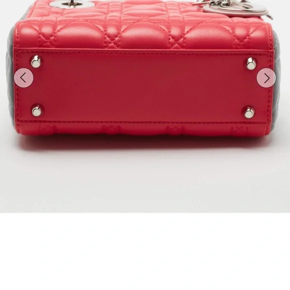 Dior Pink and Gray Mini Quilted Bag with silver Hardware - Picture 9 of 17